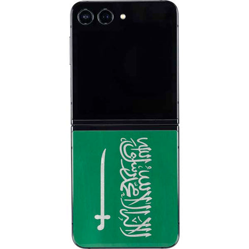 Saudi Arabia Flag Distressed Galaxy Z Flip5 5G Skin